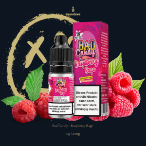 Bad Candy Raspberry Rage 10 mg | 20 mg NicSalt Liquid – Fruchtig-süß mit kühlendem Twist