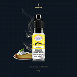Dinner Lady Lemon Tart 10 mg | 20 mg NicSalt Liquid – Zitronen-Meringue-Klassiker