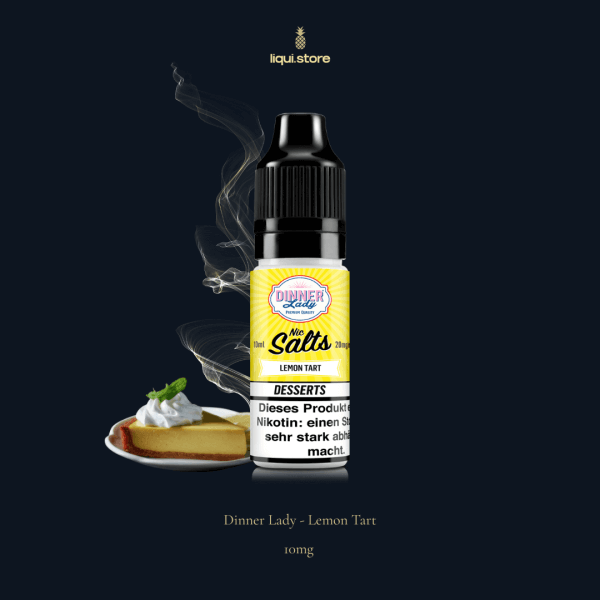 Dinner Lady Lemon Tart 10 mg | 20 mg NicSalt Liquid – Zitronen-Meringue-Klassiker