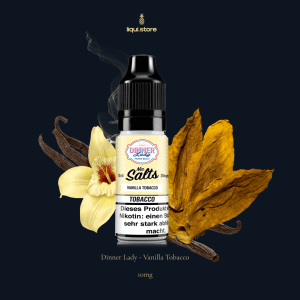 Dinner Lady Smooth Tobacco 10 mg | 20 mg NicSalt Liquid – Sanfter Tabakklassiker