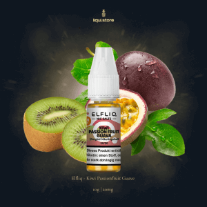 Elfliq Kiwi Passion Fruit Guava 10 mg | 20 mg NicSalt Liquid – Tropischer Frucht-Mix