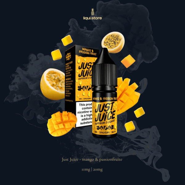 Just Juice Mango & Passion Fruit – 11 mg | 20 mg Nikotinsalz Liquid – Exotisch & süß