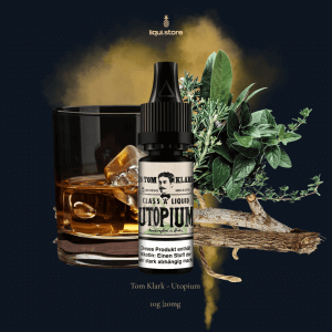 Tom Klarks Utopium 10 mg | 20 mg NicSalt Liquid – Dunkler Whisky & rauchige Tiefe