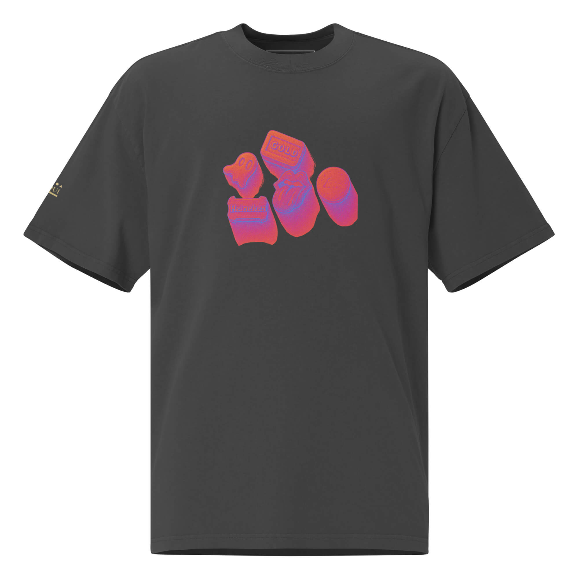 Liqui - Techno Girl oversized faded t-shirt