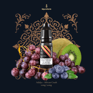 Adalya – African Crush 10 mg | 20 mg NicSalt Liquid – Traube & Beeren mit tropischer Fruchtexplosion und Frische