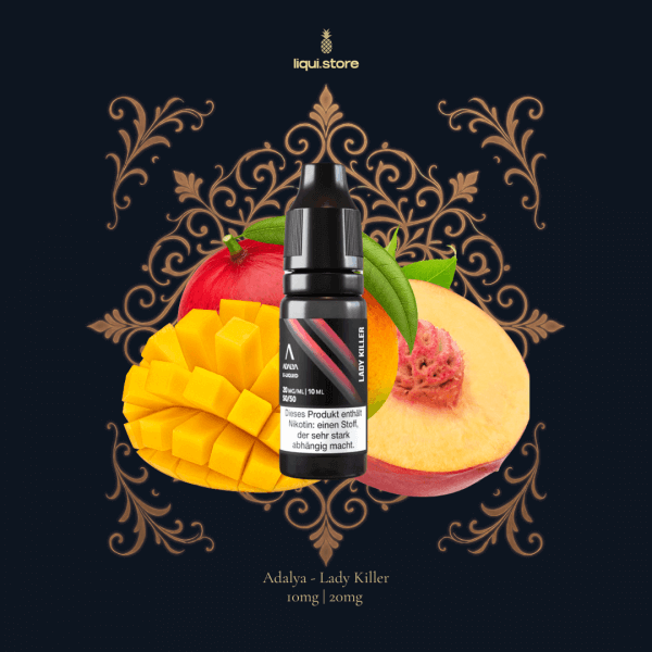 Adalya – Lady Killer 10 mg | 20 mg NicSalt Liquid – Mango & Pfirsich