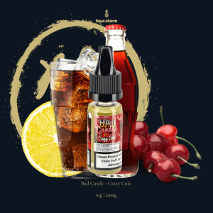 Bad Candy – Crazy Cola 10 mg | 20 mg NicSalt Liquid – Cola mit Zitrone & Kirsche